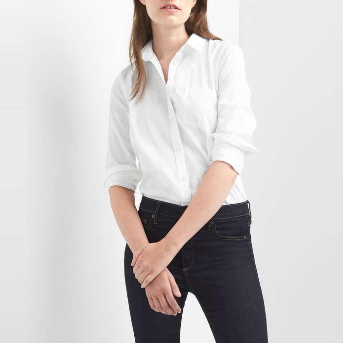 Gap New Fitted Boyfriend Oxford Shirt