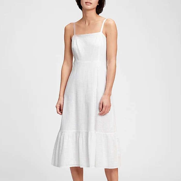 Gap Squareneck Midi Dress