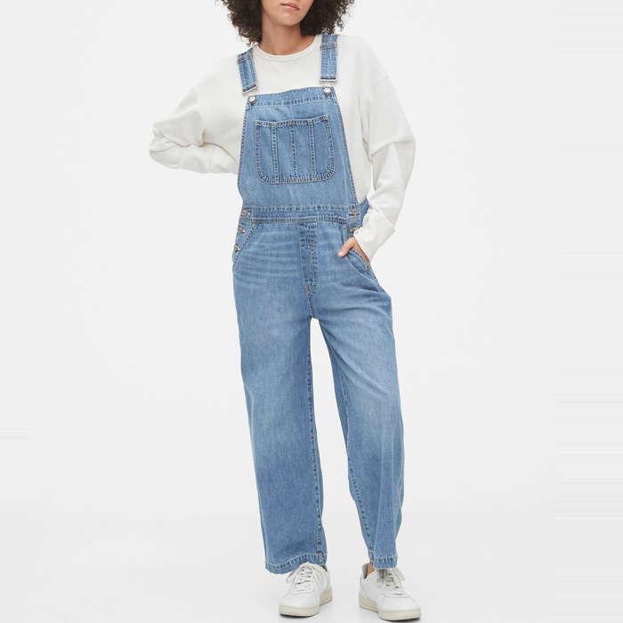 Gap Wide-Leg Denim Overalls