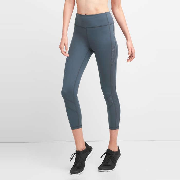 GapFit gFast High Rise Blackout Perforated 7/8 Leggings