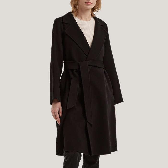 Gentle Herd 100% Wool Belted Wrap Coat