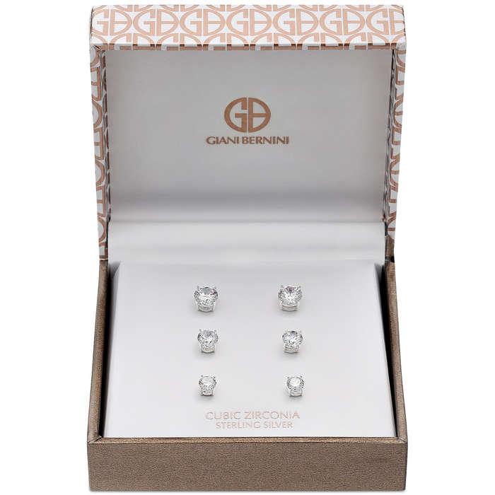 Giani Bernini Cubic Zirconia Stud Earring Set