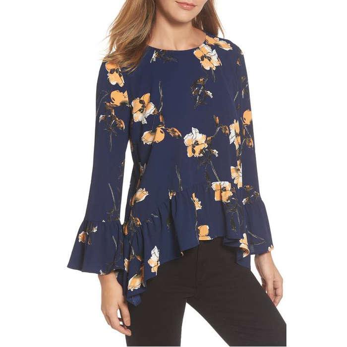 Gibson Ruffle Asymmetrical Blouse