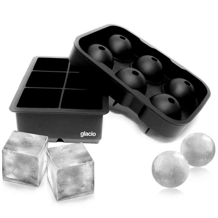 glacio Silicone Ice Cube Trays Combo