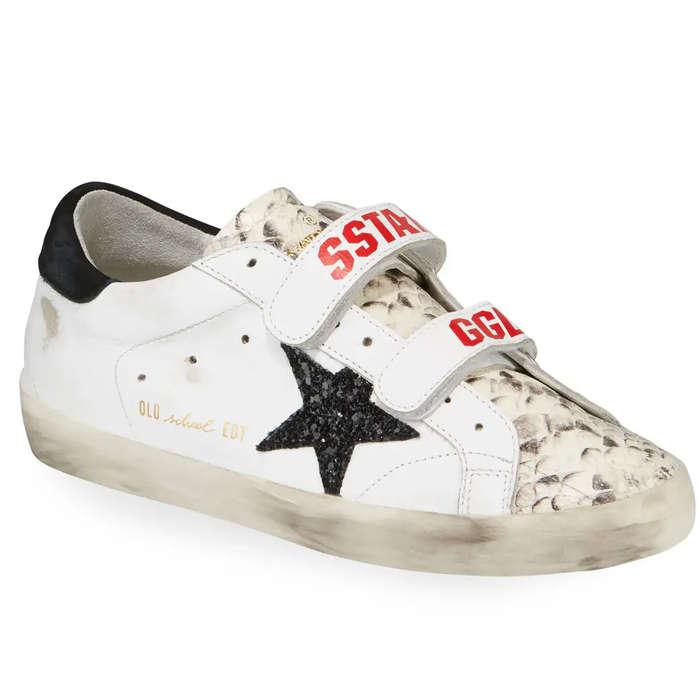 Golden Goose Old School Grip Leather Sneakers