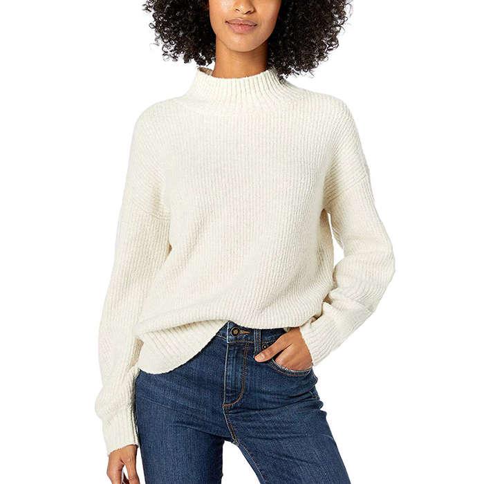 Goodthreads Boucle Balloon-Sleeve Sweater