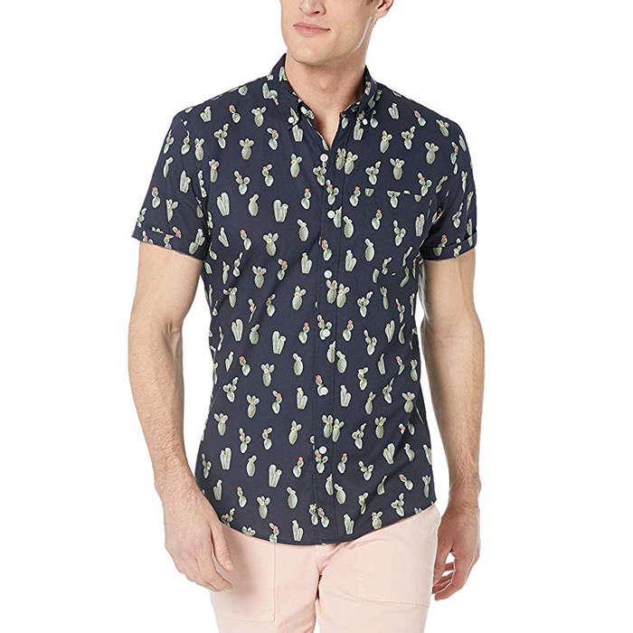 Goodthreads Standard-Fit Short-Sleeve Printed Poplin Shirt