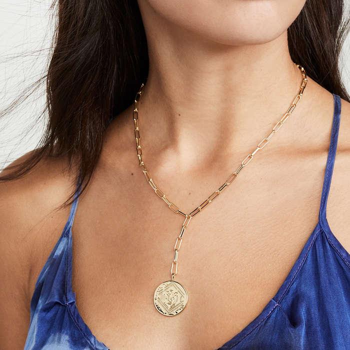 Gorjana Ana Coin Lariat Necklace