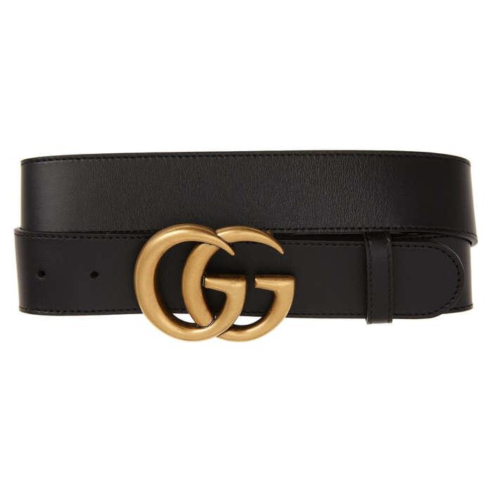 Gucci Leather Belt With Double G Buckle