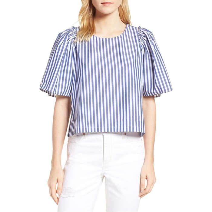 Habitual Valeria Stripe Stretch Cotton Top