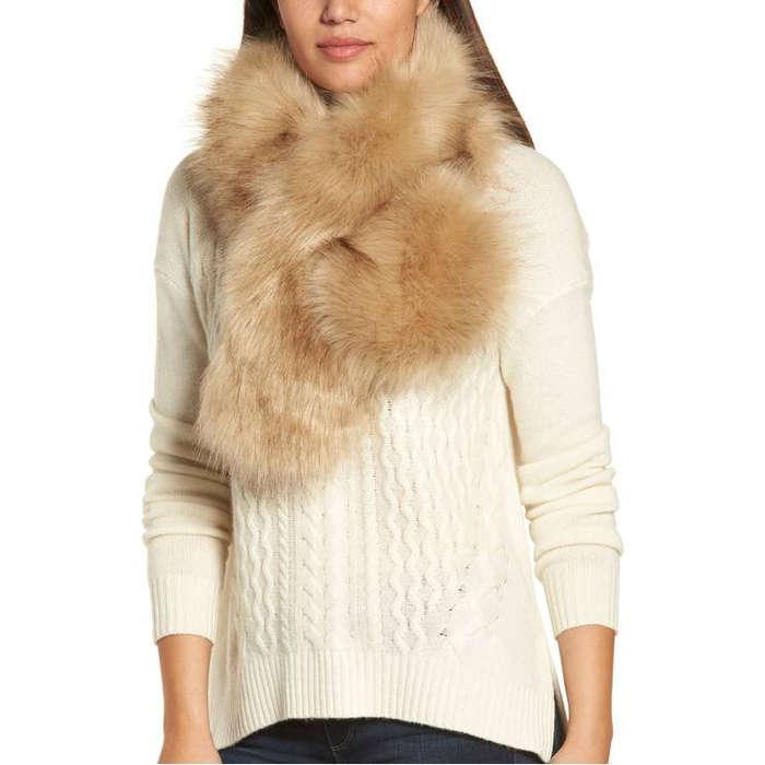 Halogen Faux Fur Stole