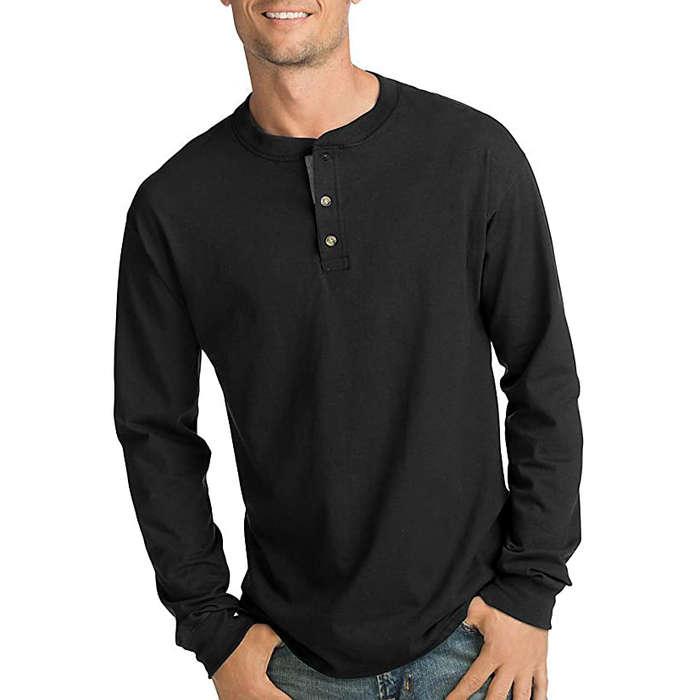 Hanes Men's Beefy Long Sleeve Henley Shirt