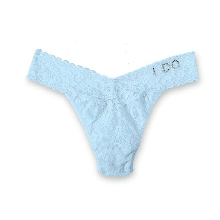 Hanky Panky "I Do" Swarovski Crystal Original Rise Thong