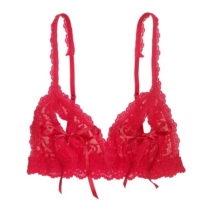 Hanky Panky Peek-A-Boo Bralette With Bow Ties