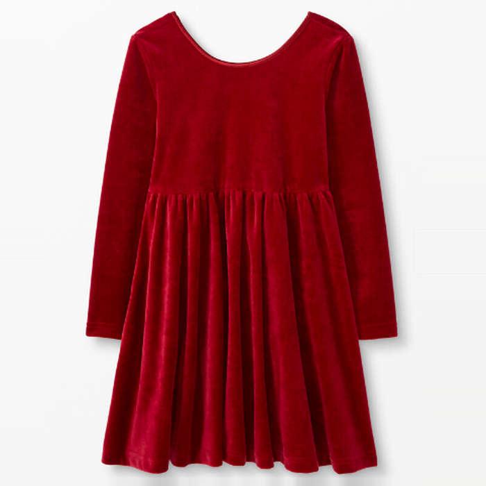 Hanna Andersson Velvet Skater Dress