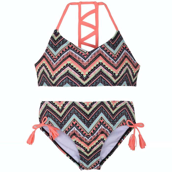 Hilor Girl's Strappy Bikini Set