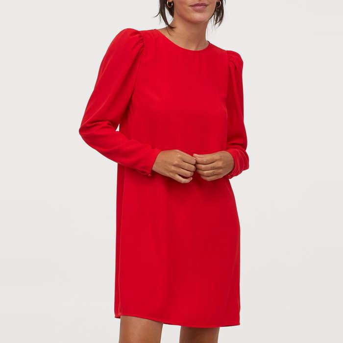 H&M Puff-Sleeved Dress