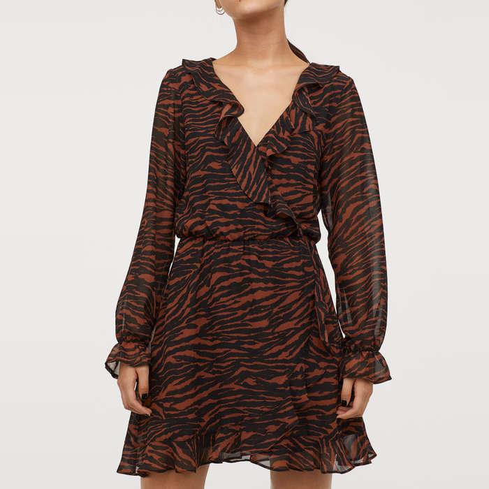 H&M Wrap Dress with Ruffles