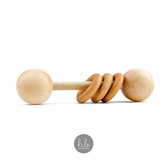 Homi Baby Organic Wood Baby Rattle