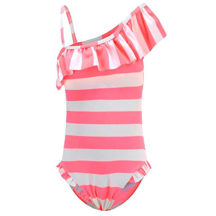 HowJoJo One Shoulder Ruffle Swimsuit