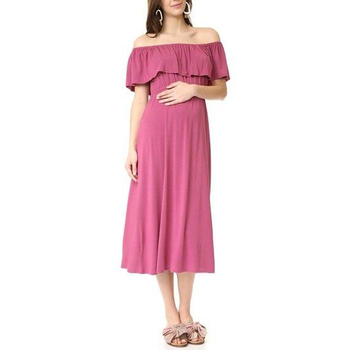 Ingrid & Isabel Off The Shoulder Midi Dress