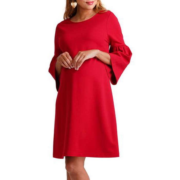 Ingrid & Isabel Ponte Bell Sleeve Dress