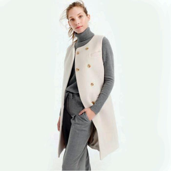 J. Crew Belted Vest in Italian Wool