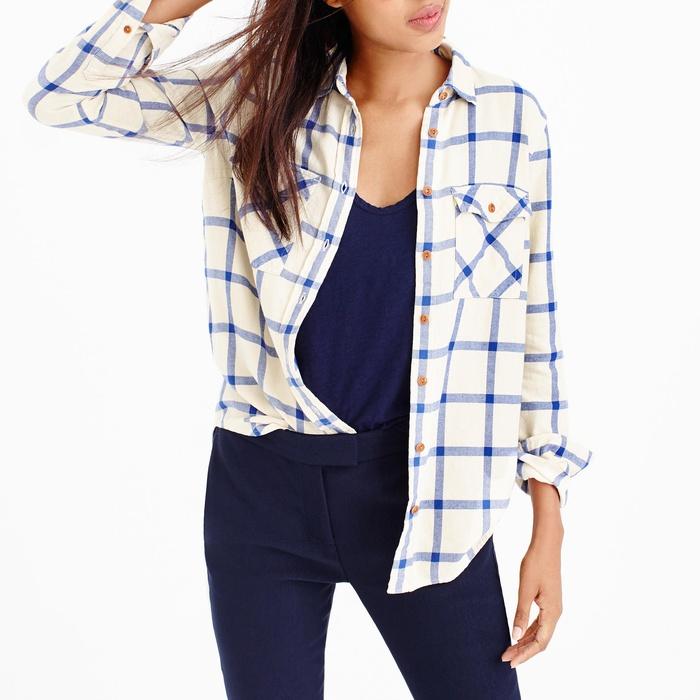 J. Crew Boyfriend Shirt in Rockport Plaid