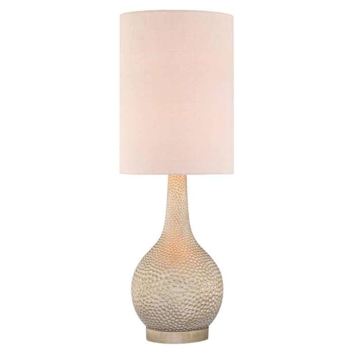 JAlexander Lighting 'Champagne Silver' Hammered Metal Table Lamp