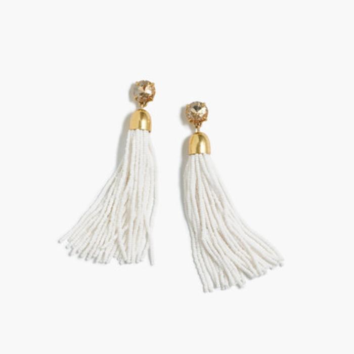 J.Crew Beaded Tassel Earrings