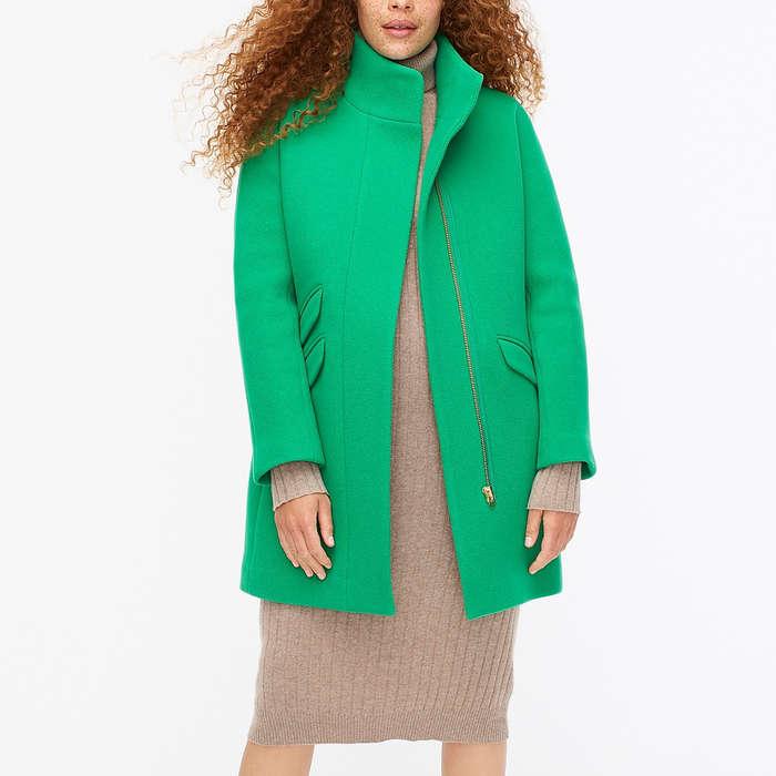 J.Crew Cocoon Coat In Italian Stadium-Cloth Wool