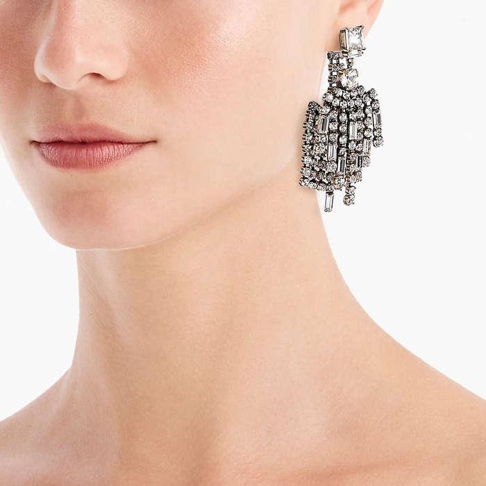 J.Crew Double Crystal Drop Earrings