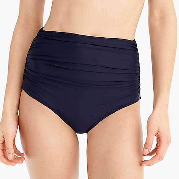 J.Crew High-Waisted Ruched Bikini Bottom