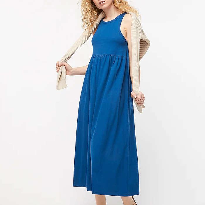 J.Crew Knit Cutaway Tank Maxi Dress