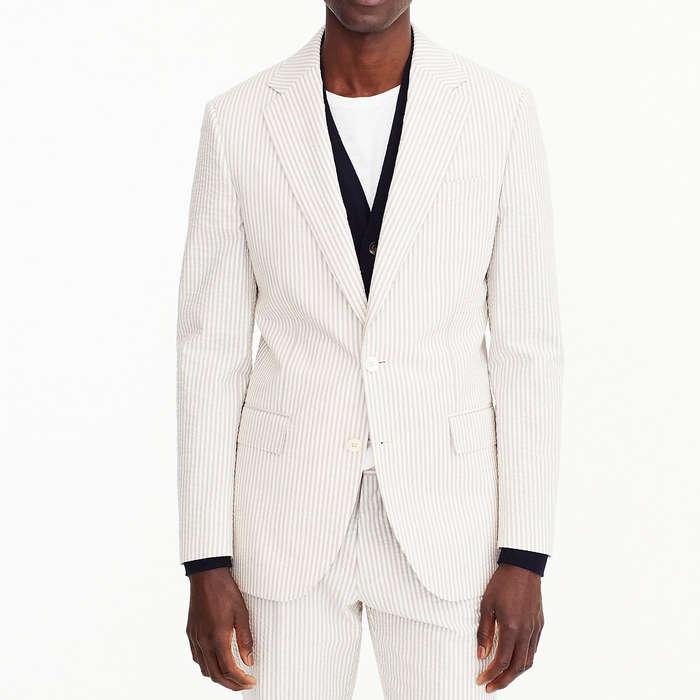 J.Crew Ludlow Wide-Lapel Suit Jacket in Japanese Seersucker