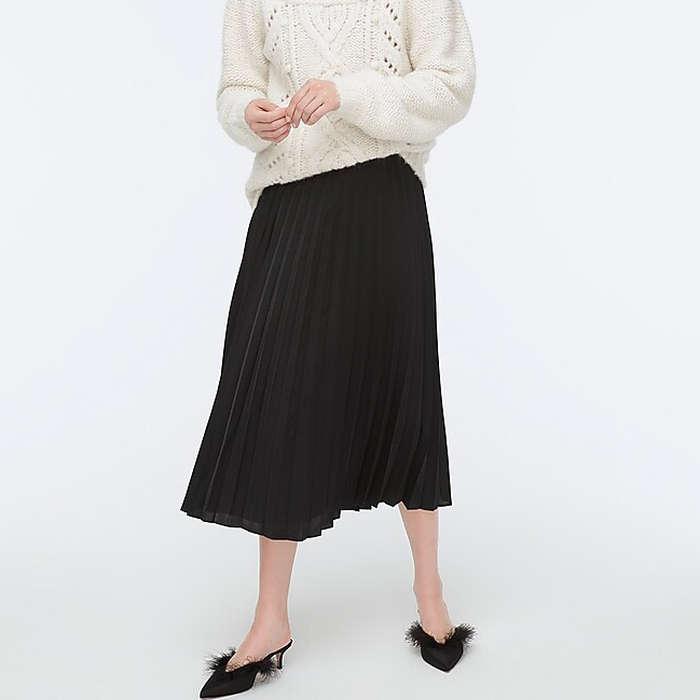 J.Crew Pleated Midi Skirt