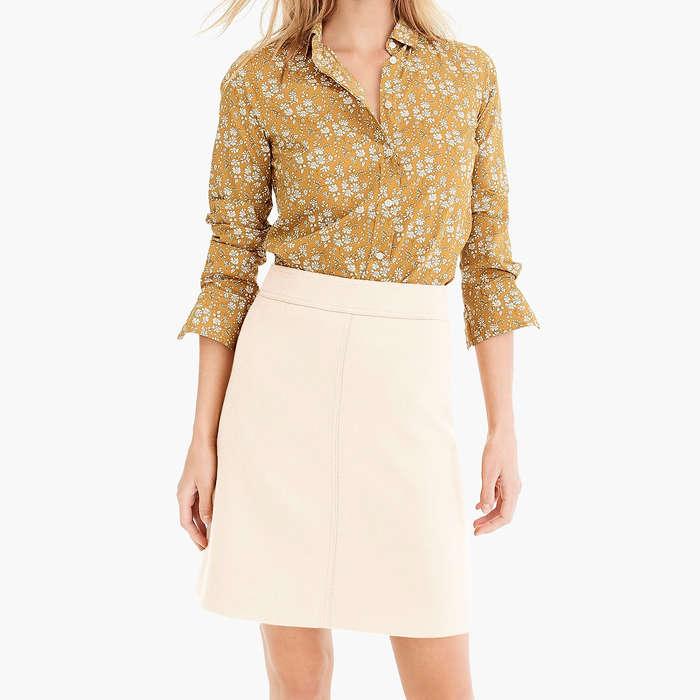 J.Crew Princess Mini Skirt in Double Serge Wool