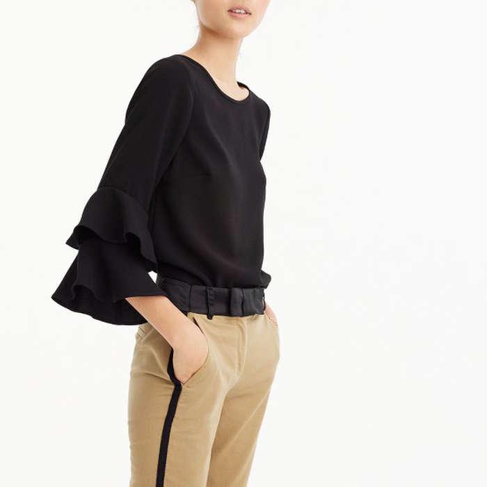 J.Crew Tiered Bell-Sleeve Top