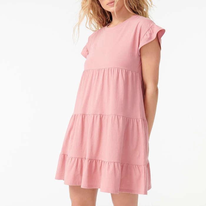 J.Crew Tiered Dress In Broken-In Jersey