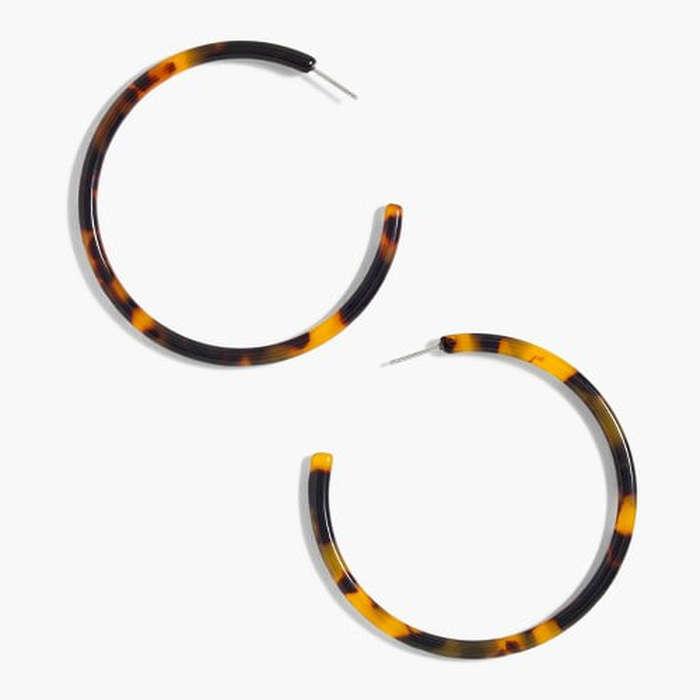 J.Crew Tortoise Hoop Earrings