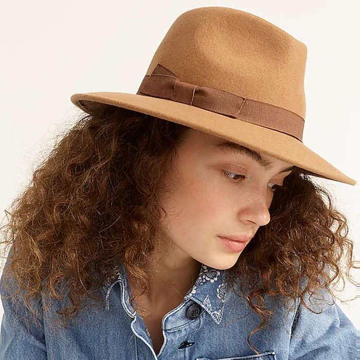 J.Crew Western Hat With Grosgrain Trim