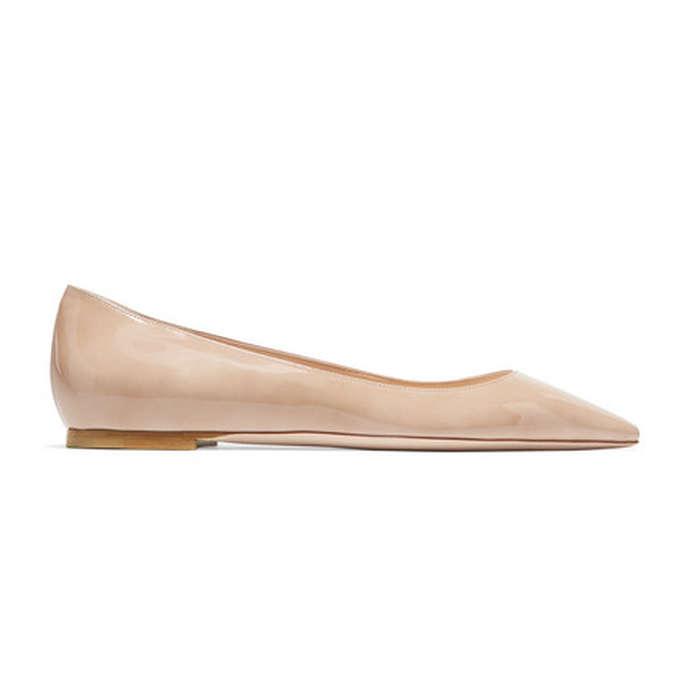 Jimmy Choo Romy Patent-Leather Point-Toe Flats