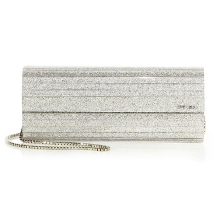 Jimmy Choo Sweetie Glitter Acrylic Clutch