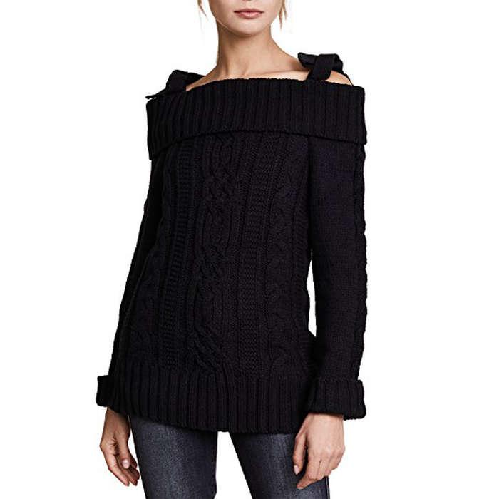 J.O.A. Cold Shoulder Sweater