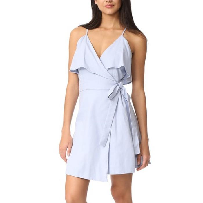 J.O.A. Cold Shoulder Wrap Ruffle Dress