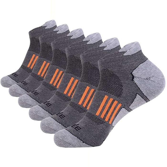 Joynee 6 Pack Athletic No Show Performance Socks