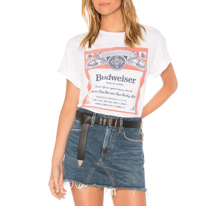 Junk Food Budweiser Label Tee