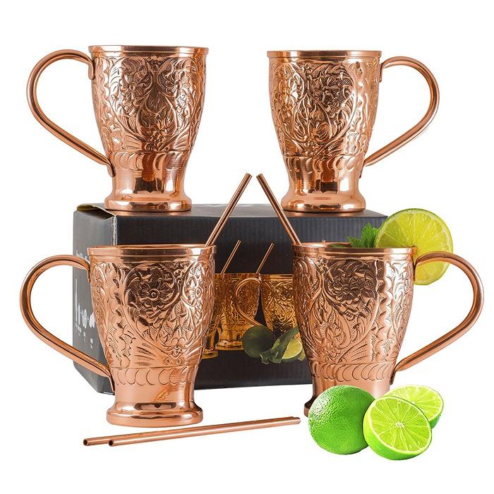 Kamojo Mule Moscow Mule Pure Copper Mug Set