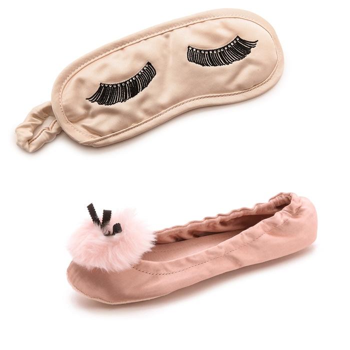 Kate Spade New York Dream a Little Dream Eyelash Mask and Camden Slippers