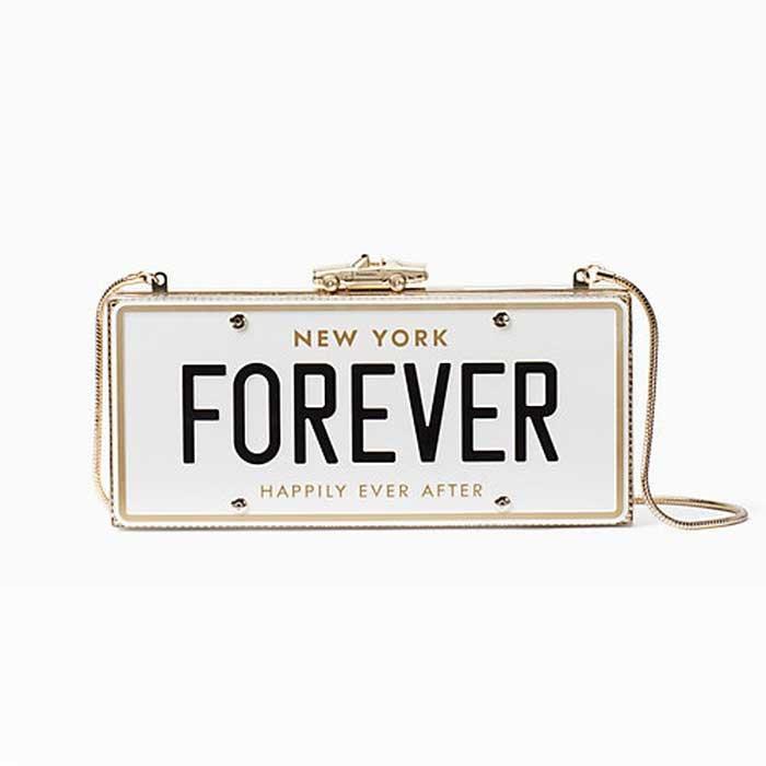 Kate Spade Wedding Belles License Plate Clutch